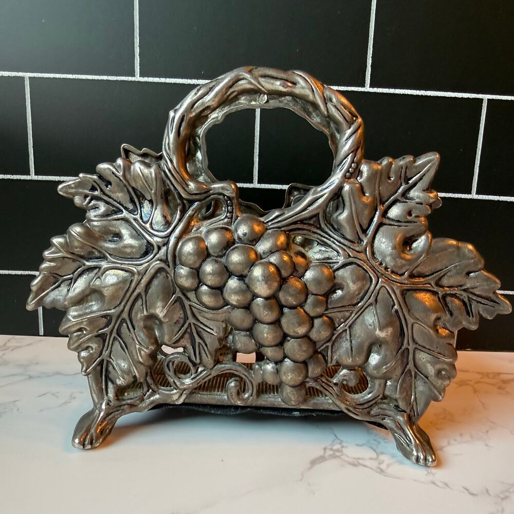 Vintage Studio Silversmiths Grapevine Napkin Holder